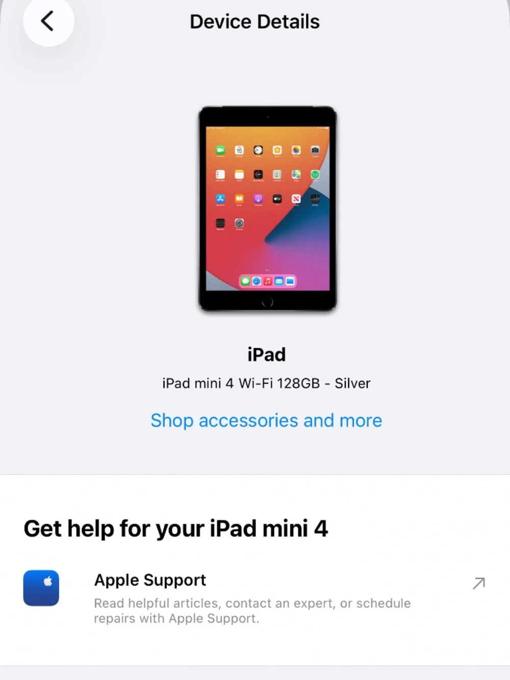 Apple iPad mini 4 Wi-Fi 128-GB Silver + Free Smart Cover